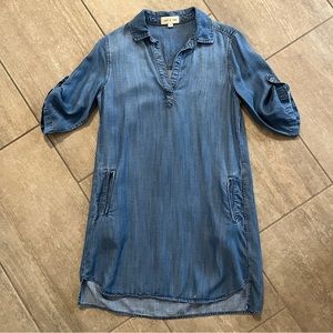 Cloth & Stone Chambray Tunic Blue Denim Dress Size XS